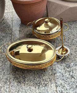 Wedding Roll Top Chafing Marmite Chauffante Service Traiteur Calentador de alimentos Buffet Catering Plato de frotamiento de acero inoxidable para la venta - Product Image 5