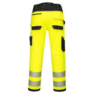 Haute visibilité réfléchissant sécurité travail porter pantalon haute visibilité 100% coton double poches lavable séchage rapide salut vis hommes pantalon de sécurité - Product Image 4