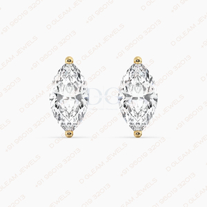 Boucles d'oreilles tendance en moissanite marquise à quatre griffes, forme flèche, en argent plaqué rhodium, 2 carats, cadeau de fiançailles et de mariage - Product Image 6
