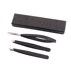 Professional Spring Scissor Stainless Steel Shape <b>Tool</b> Eyebrow Nose Hair Clip Tweezer <b>Remover</b> With Leather Pouch Packing - Product Image 3