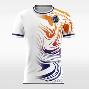 T-shirts et shorts de football personnalisés pour hommes Robe de football 100% coton Sport Sun T-shirts imprimés en mélange de polyester - Product Image 5