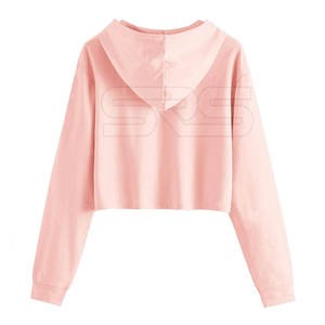 เสื้อฮู้ดเอวลอยสำหรับผู้หญิงเสื้อครอปมีสไตล์ - Product Image 2