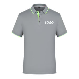 Diseño personalizado de los hombres para la camisa de polo de secado rápido a granel al por mayor patrón sólido camiseta de lona con logotipo personalizado - Product Image 1