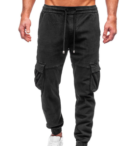 Pantalon cargo décontracté respirant à cordon de serrage anti-rides pour hommes pantalon léger teint uni droit pour courir OEM disponible - Product Image 4