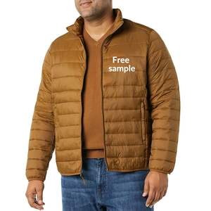 Wholesale OEM Service Factory-Made Men's <b>Thin</b> <b>Puffer</b> <b>Jackets</b> with Customized Logo Printing New Design Canvas Fabric Stand Collar - Product Image 4