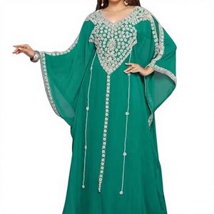 Caftán Marroquí Musulmán Tradicional Hecho a Mano con Cuentas Antiestáticas, Diseño Casual Nuevo 2026 - Product Image 1