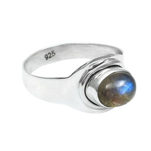 Natural <b>Labradorite</b> Gemstone 925 Sterling Silver Rings Fine Fashionable Handmade <b>Jewelry</b> for Women Designer Collection Bulk Sale - Product Image 2