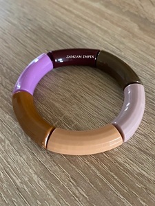 Pulsera de cuentas con forma de tubo de resina hecha a mano para joyería de moda para mujer, accesorio de declaración ligero y colorido - Product Image 6