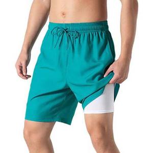 Pantalones cortos personalizados para correr en la playa para hombre, pantalones deportivos para correr 2 en 1 de secado rápido, bañadores de talla grande, pantalones cortos de algodón y poliéster para hombre - Product Image 3
