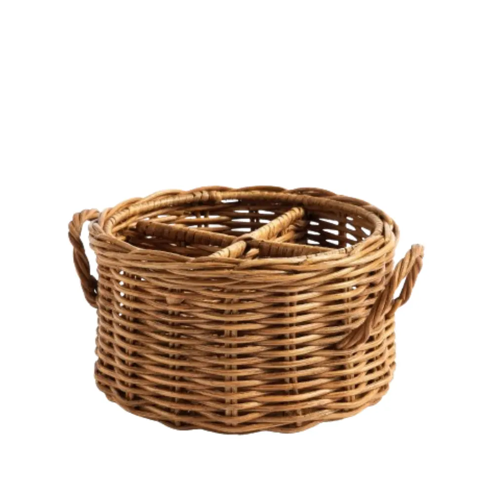 Good Price Handwoven Wicker Rattan Flatware Caddy Eco-friendly Tableware Restaurant & Hotel Supplies from Vietnam