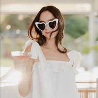 Lunettes de soleil style vintage Summer Love Lunettes de soleil en forme de coeur pour filles Bride Party Beach Favors Presents