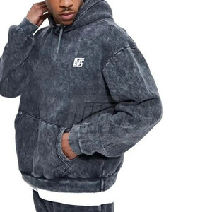 ชุดวอร์มโอเวอร์ไซส์ผู้ชาย ผ้าระบายอากาศ ล้างสีแบบ Acid Wash สำหรับแฟชั่นสตรีทและการใช้งานในชีวิตประจำวัน - Product Image 4