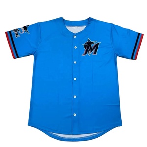 Impression par sublimation résistante à la décoloration, respirante, évacuant l'humidité, uniforme de sport, résistant à la décoloration, maillot de baseball, toucher doux, polyester - Product Image 4