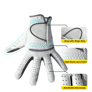 Guante de golf personalizado Embalaje Etiqueta privada Guante de golf Mano izquierda Cabretta Guantes de golf de cuero para hombres - Product Image 2