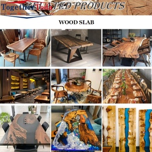 Table de salle à manger ou table basse en bois de noyer américain avec résine époxy, pour la décoration de la maison et du salon - Product Image 6