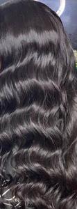 Paquetes de cabello humano Natural 100% de larga duración, tramas de máquina de ondas profundas Remy indio de India - Product Image 5