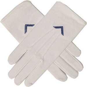 Guantes de Algodón Blancos de Moda para Fabricantes, Regalia Masónica con Logotipo Bordado, Aplicable para la Temporada de Verano e Invierno - Product Image 1