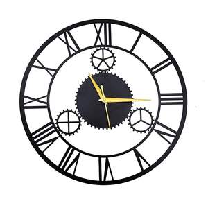 Luxury Black Iron Metal <b>Wall</b> <b>Clock</b> <b>Modern</b> Design New Decorative Homeware Wholesale from India Manufacturer and Exporter - Product Image 4