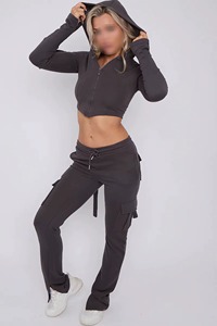 Conjunto Deportivo para Mujer, Logotipo Personalizado, Ropa Y2K, Conjunto de 2 Piezas para Ejercicio y Fitness, Leggings de Terciopelo, Ropa Deportiva de Invierno, Transpirable - Product Image 4