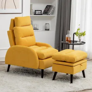 गर्म बिक्री एकल सीट मालिश Reclining कुर्सी के साथ भंडारण तुर्क कमरे में रहने वाले सोफे कुर्सी झुकनेवाला के साथ भंडारण मल