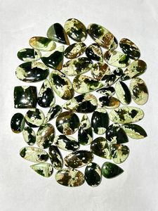 Cabochon de calcédoine chromée naturelle directe d'usine pierre de cristal semi-précieuse verte pour la fabrication de bijoux approvisionnement en vrac en vrac - Product Image 3