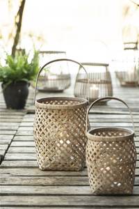 Farol de Bambú y Ratán Personalizado al por Mayor, Decoración de Mesa para Fiestas, Portavelas de Bambú, Farol para Interiores y Exteriores - Product Image 4