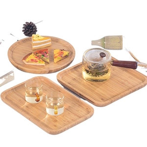Plateau de service en bois avec poignée pour usage alimentaire résidentiel, finition brute - Product Image 4