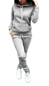 Vente en gros de survêtements 2 pièces en polaire rose personnalisés pour femmes, coton décontracté, logo anti-technique, OEM disponible - Product Image 5