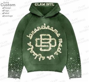 Survêtements en éponge française avec logo personnalisé Survêtements surdimensionnés unisexe en coton polaire épais et respirant pour hommes - Product Image 2