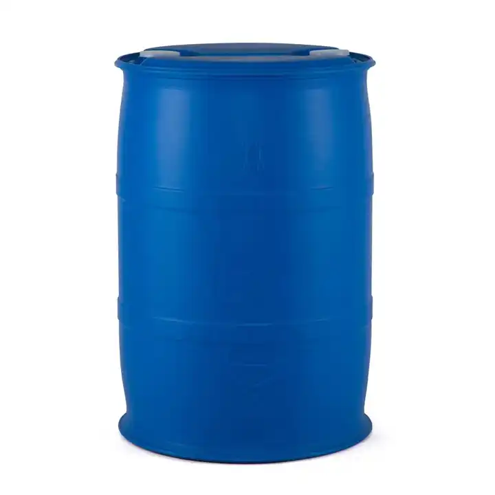 Plastic Barrel 200 Litre HDPE Open Top Blue Plastic Drum 55 gallon plastic drum with iron hoop