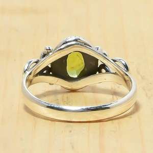 Anillo de Peridoto Hecho a Mano, Joyería de Piedra Natalicia de Agosto, Anillo de Plata de Ley 925 con Piedra Preciosa, Regalo para Mujer - Product Image 4