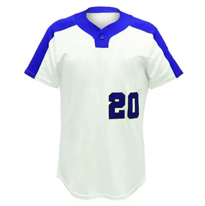 ชุดเบสบอลสำหรับผู้ชายสีทึบชุดเล่นเบสบอลชุดกีฬาดีไซน์ใหม่เข้ารูป - Product Image 2