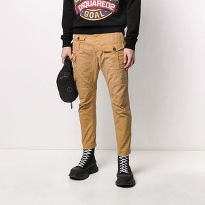 Streetwear d'extérieur pour hommes Pantalon cargo skinny en coton de couleur unie Style décontracté en toile tricotée durable et coupe-vent - Product Image 2