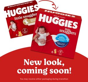 Couches Huggies taille 2, couches pour bébés Little Snugglers, taille 2 (12-18 lbs), 180 couches (3 paquets de 60) - Product Image 6