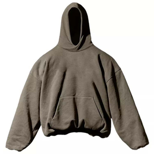 Sudadera con capucha negra de manga larga de algodón de alta calidad para hombre, ropa con logotipo personalizado al por mayor para invierno - Product Image 2