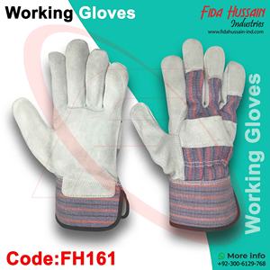 Guantes de cuero dividido de piel de vaca de la mejor calidad de Pakistán Guantes DE TRABAJO Canadian Rigger Guantes protectores Guantes de Seguridad - Product Image 2