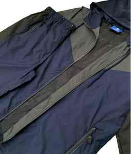 Ensemble de survêtements d'hiver coupe-vent en polyester/coton pour hommes personnalisés avec veste cargo coupe-vent et joggers vêtements de sport deux pièces - Product Image 2