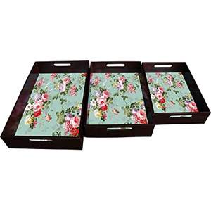 ถาดไม้2ชิ้นถาดเสิร์ฟพิมพ์ลายดีไซน์สำหรับร้านอาหารและงานแต่งงาน - Product Image 5