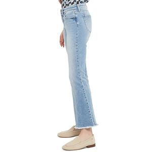Jeans da Donna NYDJ a Zampa d'Elefante con Orlo Sfilacciato, Vita Alta, Lavaggio Chiaro, Stile Casual, Vestibilità Skinny, Taglie XXL XL, Denim Lavabile per l'Inverno - Product Image 3