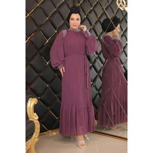 ชุดราตรีเดรสยาวไซส์ XL ผ้าชีฟองประดับระบายและคริสตัล สำหรับงานเลี้ยงอย่างเป็นทางการ ไซส์ XL - Product Image 4