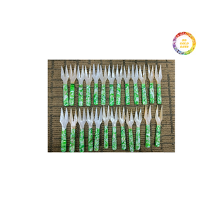 Cuchara y tenedor coloridos de concha de nácar hechos a mano en Vietnam de concha marina real para necesidades de comedor elegantes - Product Image 3