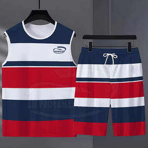 Ropa de calle, último diseño, conjunto de camisetas de verano para hombres, conjunto de camisetas de verano para hombres de tamaño adulto de Color sólido - Product Image 3