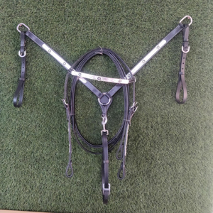 Conception personnalisée en cuir de vachette Western Headstall Western Bride avec Floral sculpté à la main Exportateurs indiens au meilleur prix - Product Image 1