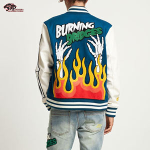 Veste d'hiver unisexe taille XL pour hommes haute qualité laine soie décontractée collège baseball universitaire support personnalisé chenille broderie - Product Image 3