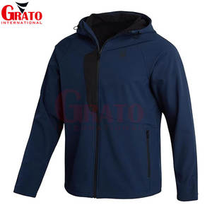 Men's Lightweight Zip Hooded Softshell <b>Jacket</b> Polar <b>Fleece</b> <b>Lining</b> Water Resistant for Winter Hiking Casual Outdoor Activities - Product Image 2