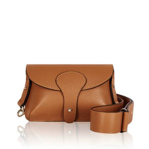 Petite sacoche bandoulière italienne en cuir véritable, fabriquée à la main, avec large sangle – Modèle PS412 - Product Image 1