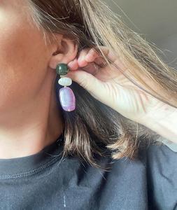 New Product Trend Fashion Jewelry Pendants <b>Resin</b> Fashion Oval Gradient <b>Earring</b> from f s international - Product Image 1