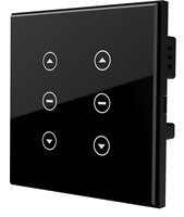 Fox Domotics Tuya – Interrupteur tactile manuel pour deux rideaux, compatible application mobile, télécommande IR, assistant vocal, Wi-Fi, indice IP40