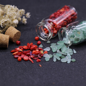 Polished Drift Bottle Feng Shui <strong>Stone</strong> Demagnetizing Irregular <strong>Jade</strong> Crystal Agate Gravel for Wishing Bottle Gift - Product Image 3