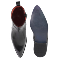 Bottines Chelsea en cuir véritable pour homme, fermeture éclair à la cheville, doublure en cuir véritable